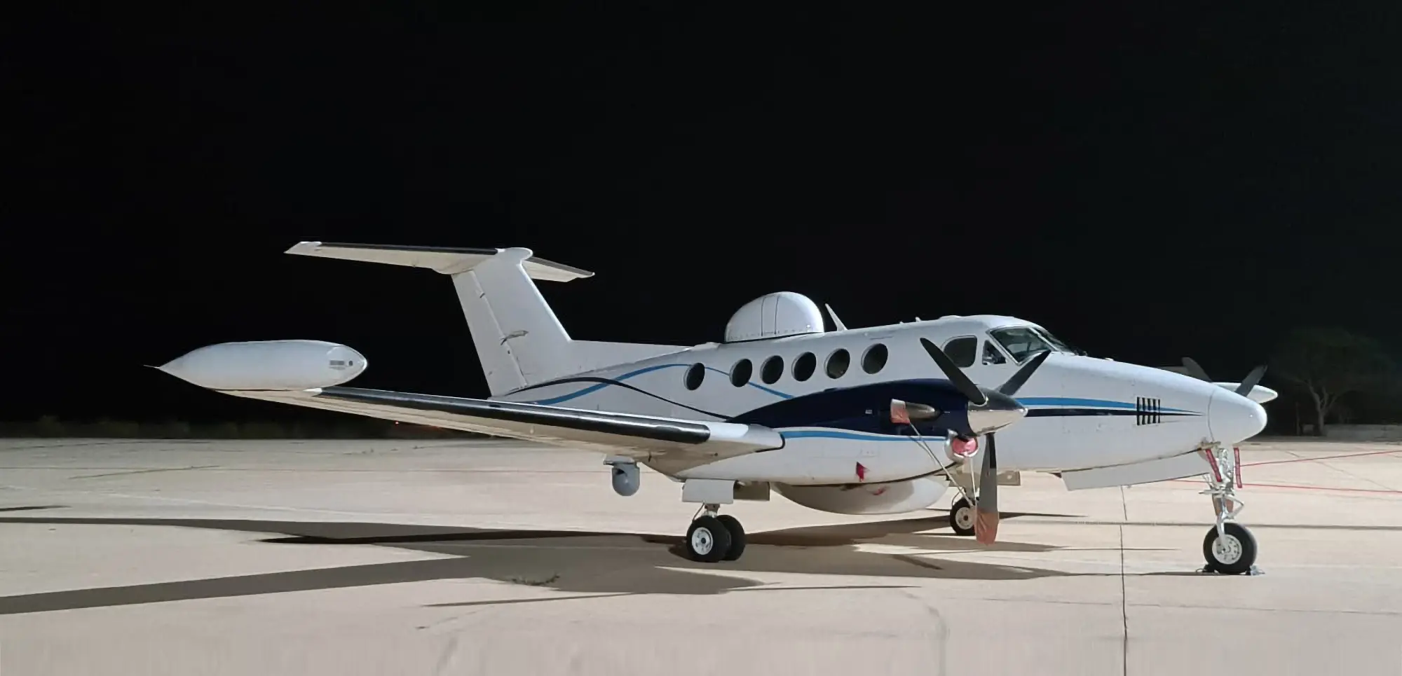kingair plane on runway